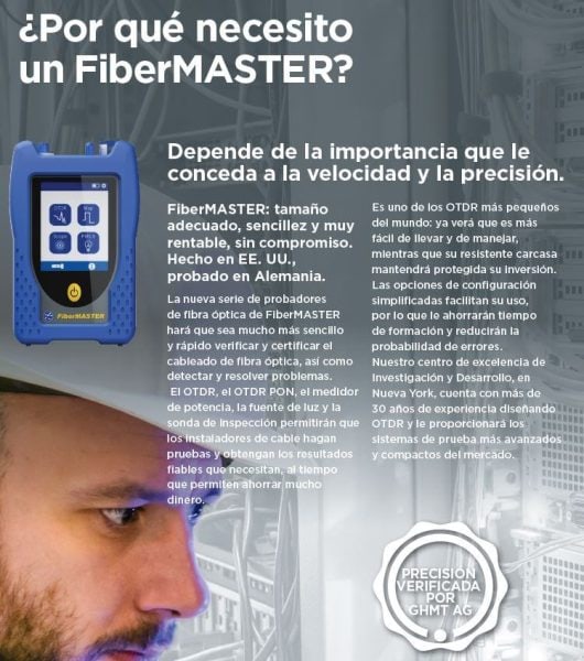 FiberMASTER OTDR de gama media - NUEVO 1 Power Meter Light Source Fibre Master New