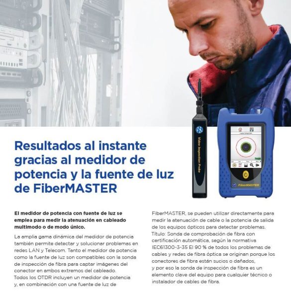 FiberMASTER OTDR de gama media - NUEVO 6 Power Meter Light Source Fibre Master New
