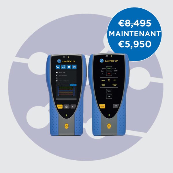 LanTEK IV-L 500 MHz - Certificateur cuivre uniquement (avec adaptateurs PL/CH)