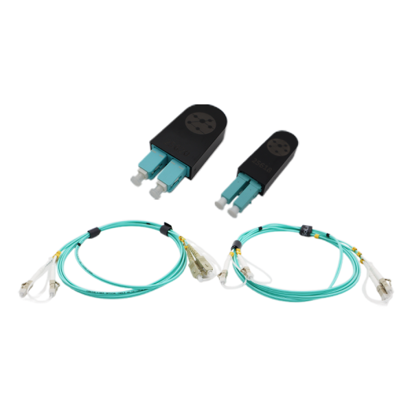 Multimode LC and SC fibre loopback plugs and cables
