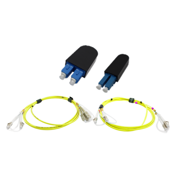 Single-mode LC and SC fibre loopback plugs and cables